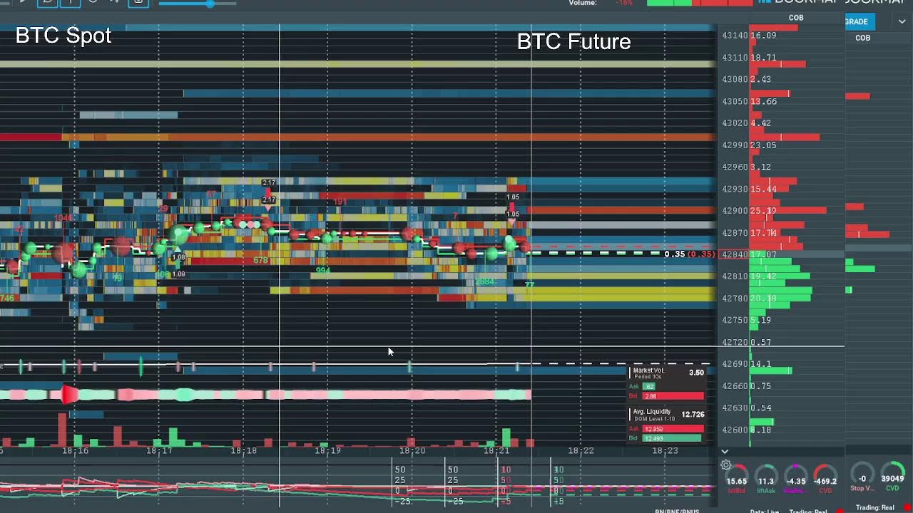 BTC bitcoin Future Binance #future #binance #bitcoin #bookmap - YouTube