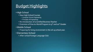 Lynbrook Public Schools 2017-2018 Budget
