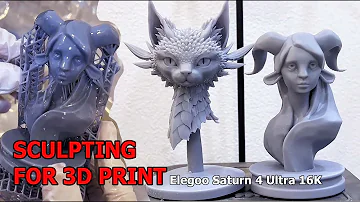 Quick Sculpt & 3D Print Test – Elegoo Saturn 4 Ultra 16K