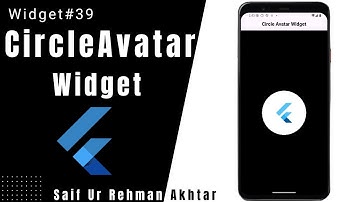 Flutter Circle Avatar Widget Explained | Flutter 215+ Widgets Series (Urdu/Hindi)