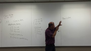 Calculus 3 Ch 11.5 Lines in space, Planes in space