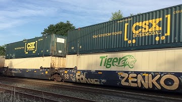 CSXT 5118 and 273 Power Big Fast Van Train