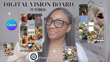 Prepare For 2025 | How I Make My Digital Vision Board for FREE Using Pinterest and CANVA | Tutorial