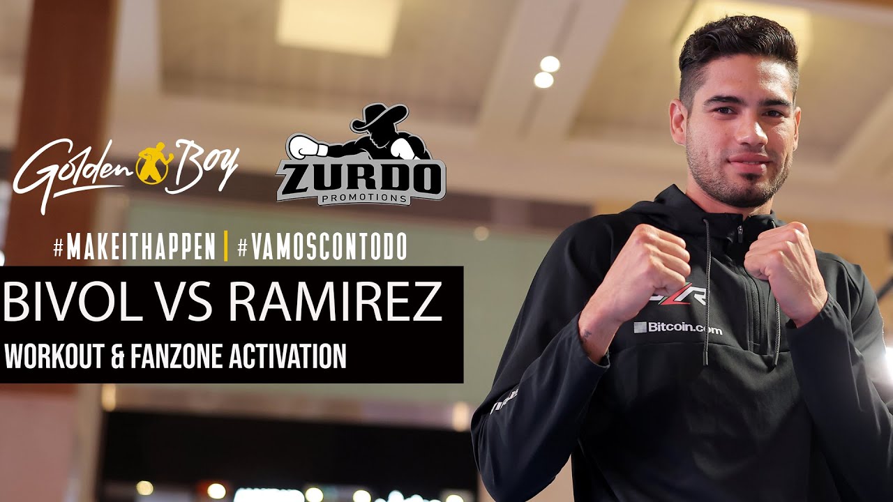 ZURDO RAMIRZ VS DMITRY BIVOL WORKOUT and FANZONE ACTIVATION