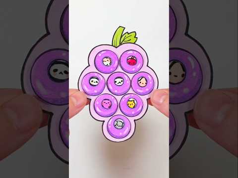 🍇포도송이 스티커집 만들기 #<strong>grape</strong> #diy #craft #paperdiy #cat  #shorts