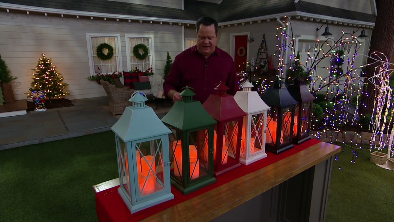 Candle Impressions 23" Indoor/Outdoor Willow Resin Lantern on QVC