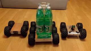 6WD all terrain robot - tests in a room with the load