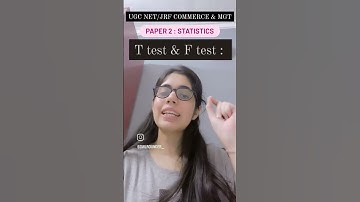 UGC NET/JRF COMMERCE & MGT | T TEST & F TEST | PAPER 2 #statistics #ugcnet #netjrf #ugc #ttest #jrf