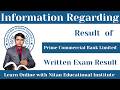 Prime Commercial Bank Written Exam Result | Full Information | Nitan Educational Institute