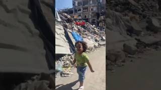 "Ya Allah! Little Gaza Girl Running in Tears 💔🇵🇸 #Gaza #Palestine"