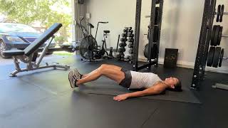 Supine hamstring walkout