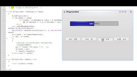 Modified Qt progress bar