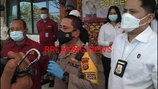Kapolresta Denpasar menggelar pres Rilis Selebgram RR yang tampil bugil dan Masturbasi diMangolive