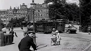 1920: Het verkeer in Amsterdam, een verkeersfilm van de ANWB  oude filmbeelden