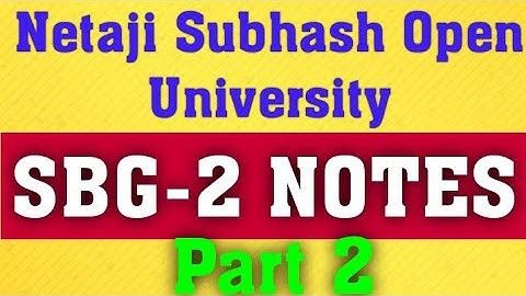 nsou bdp term end exam 2023/ nsou bdp SBG-2 NOTES 2023 / NSOU SBG 2 IMPORTANT QUESTIONS WITH ANSWERS