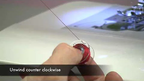 How to insert a top-loading drop-in bobbin