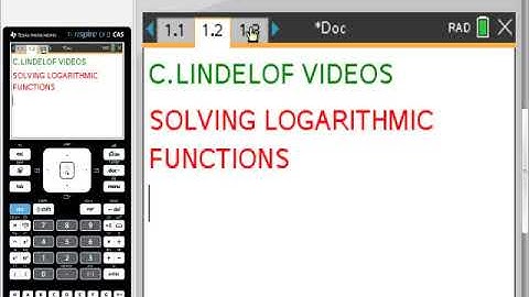 SOLVING LOGARITHMIC FUNCTIONS WITH YOUR Ti Nspire CAS