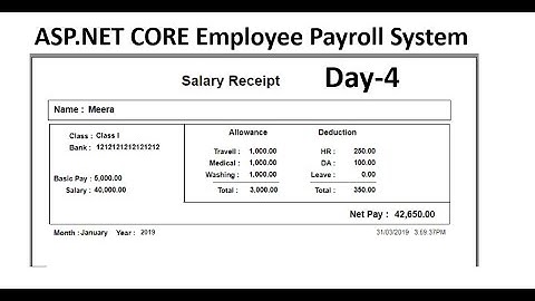 Employee Payroll Scratch Project in ASP.NET CORE | Day-4