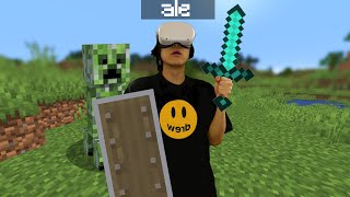 pasandome el minecraft en realidad virtual 😎