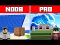 Minecraft noob vs pro tsunami house build challenge