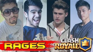 OS MAIORES RAGES  DOS YOUTUBERS  CLASH ROYALE