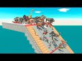 Fall with Obstacles into Quicksand Trap - Animal Revolt Battle Simulator