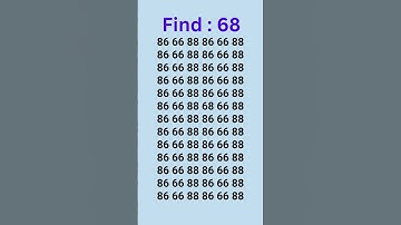 can you find 68 in 5 seconds? #wordpuzzlegame #game #mathematics #mindbendingquiz #puzzle
