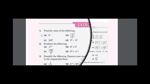 Grade 8 mathematics Powers and Exponents Solutions of ex 2.1-8