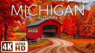 Michigan in Autumn 4K 🍂 Lake Superior, Upper Peninsula & Peaceful Autumn Nature | Relaxing music