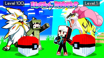 MINECRAFT MINI GAME PIXELMON: BED WAR POKE LUCKY BLOCK ** POKEMON HUYỀN THOẠI LEVEL 1 VS LEVEL 100