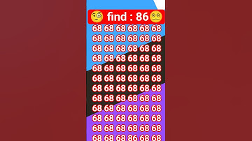find the number 👉68  #shorts #iqtest #braintestsolution #facts #viralshort #quiz #mathsfacts #iqtes