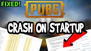 How To Fix PUBG Crashes! (100% FIX)