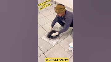 How to grout a floor // tiles grouting using epoxy // epoxy grout #shorts #tiles #reels #home #short