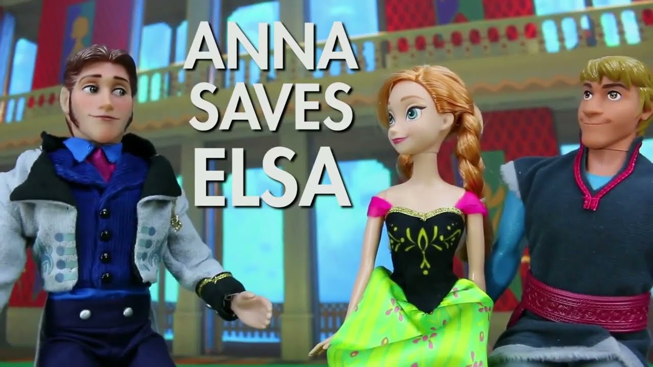 Frozen Anna Saves Elsa when Hans Kidnaps Elsa with Kristoff and