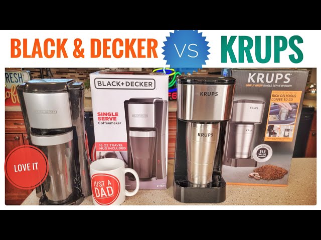 Black & Decker Single Serve Coffee Maker with Travel Mug 