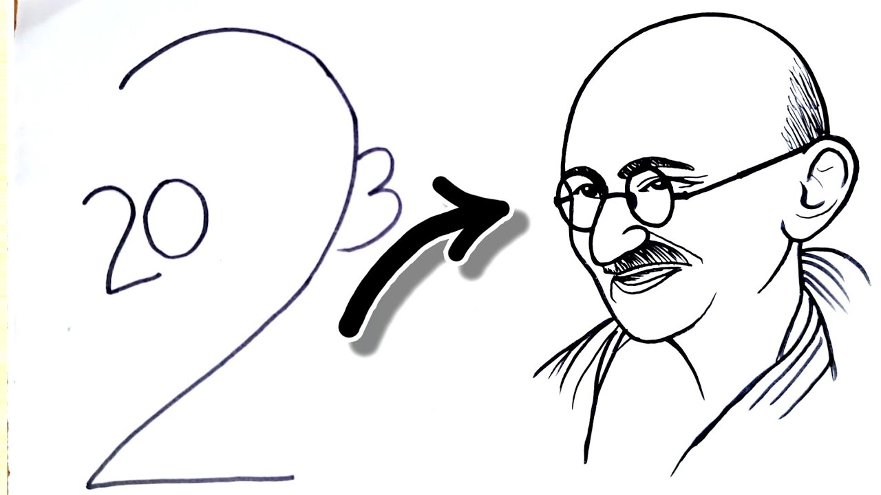 Mahatma Gandhi Drawing Easy || How To Draw MAHATMA GANDHI || Gandhi Ji Drawing  Easy || Mousumi Zone … | Easy drawings, Easy drawings for kids, Art drawings  for kids