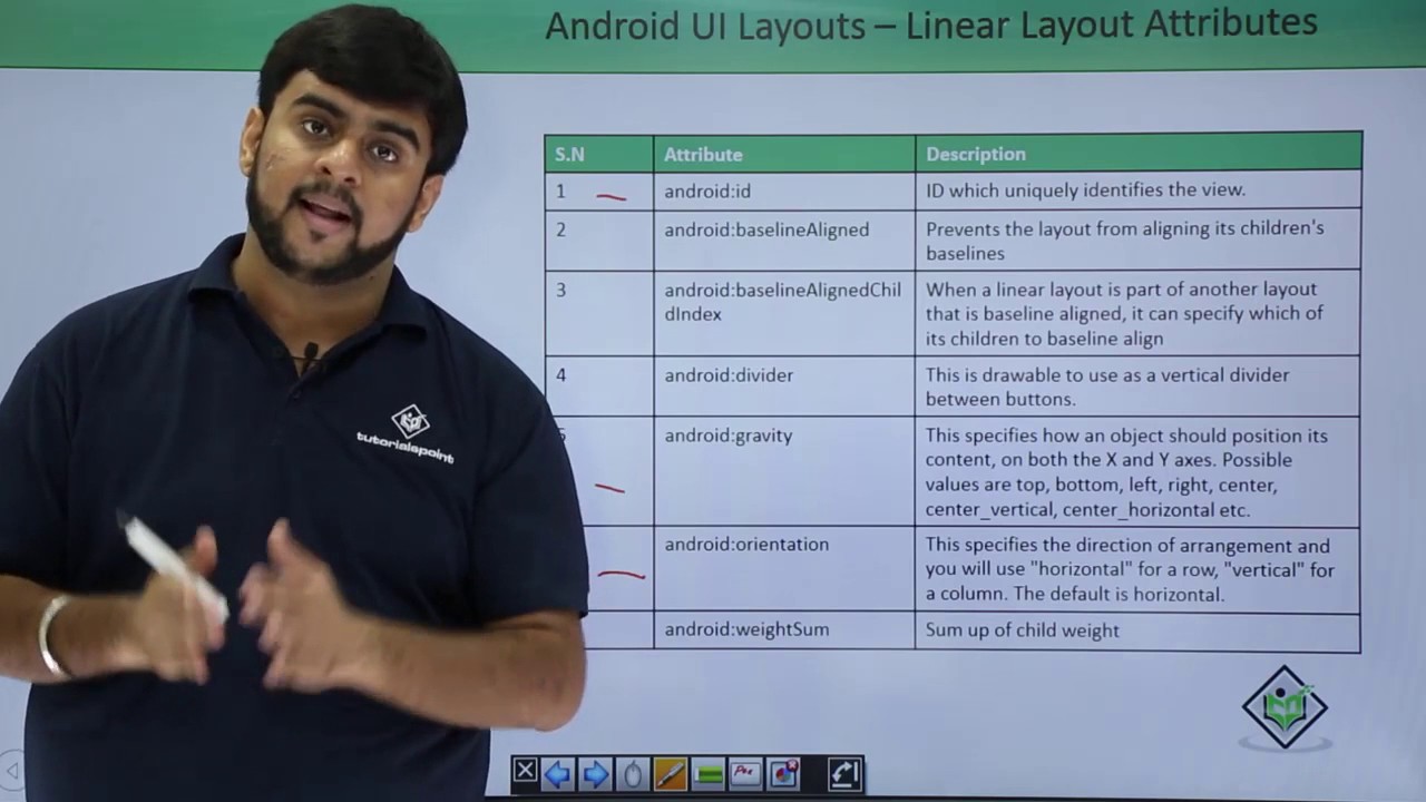 Android App Development for Beginners - part 19 - Android linear layout ...