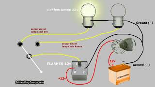 Flasher relay 3 pin untuk lampu riting/sein