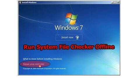 Run System File Checker sfc /scannow Offline in Windows