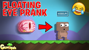 TROLLING PEOPLE WITH GIANT EYE HEAD (funny prank) | Growtopia - Private Server
