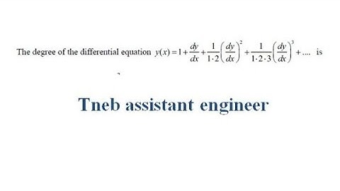 Tneb Exam ∥ Assistant engineer ∥ maths questions ∥  differential equations