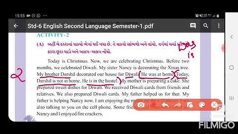 Saurabh Vidyalaya, Himmatnagar Std 6 English Unit 2 part 1 of 2