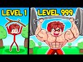 LEVEL 1 vs LEVEL 999 STRONG MAN in Roblox