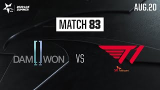 DWG vs T1 | Match83 H\/L 08.20 | 2020 LCK Summer