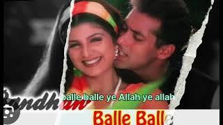 ya allah balle balle #salmankhan song#Bandhan movie song#hindioldsong