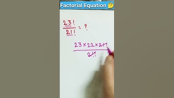 Easy Factorial Equation 🤔🧐#mathstricks #shortsfeed #viral #trending #algebra #factorial