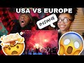 AMERICANS REACT TO  Basketball fans and atmosphere USA vs Europe