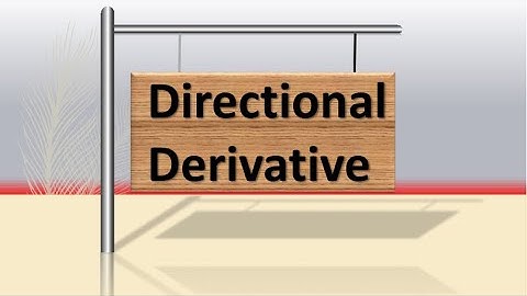 Directional Derivative|Differential Geometry|Lecture 5|