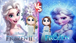 My Talking Angela 2 // Frozen 2 vS Frozen  In Tow Elsa New cosplay outfit