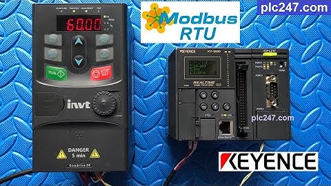 Keyence KV5500 "Modbus RTU" INVT Goodrive 20 VFD